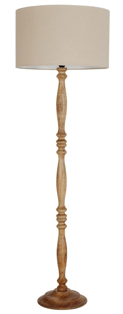 Heart of House - Flitwick Wooden Spindle - Floor Lamp - Natural
